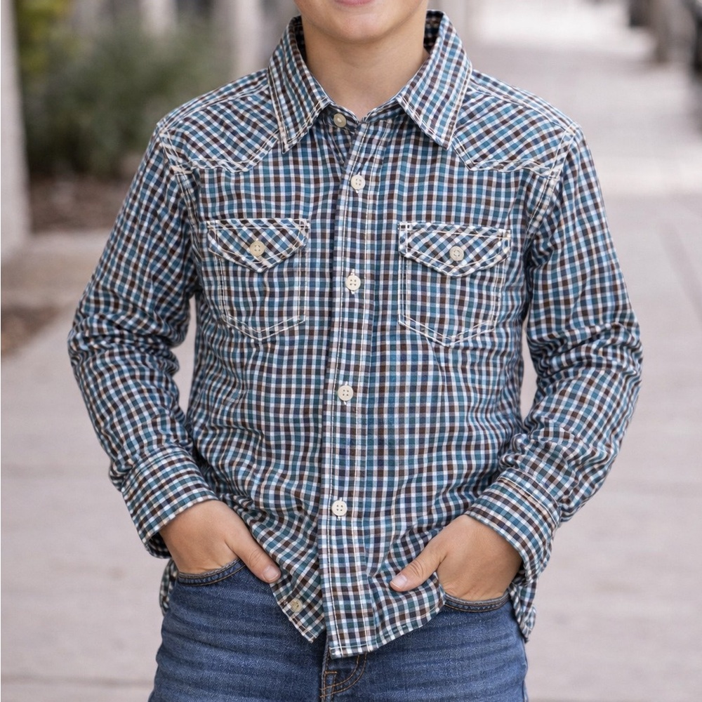 Boys Pintlar Button Shirt